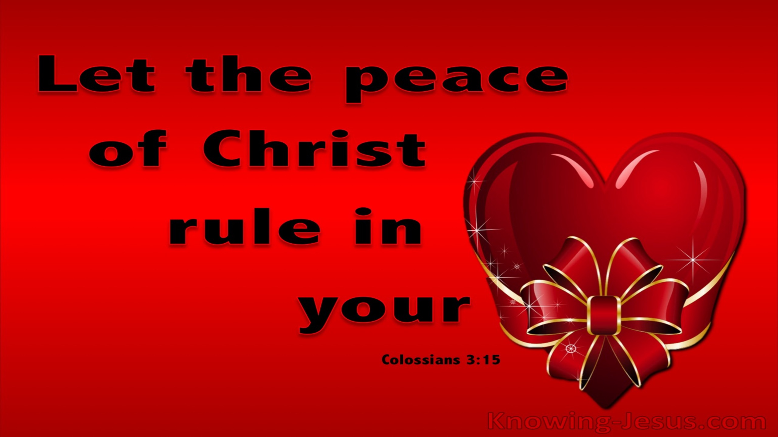 Colossians 3:15 The Peace Of Christ Rule Your Heart (red)